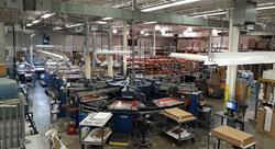 photo of large screen press inside RRD Labels' Milwaukee production site